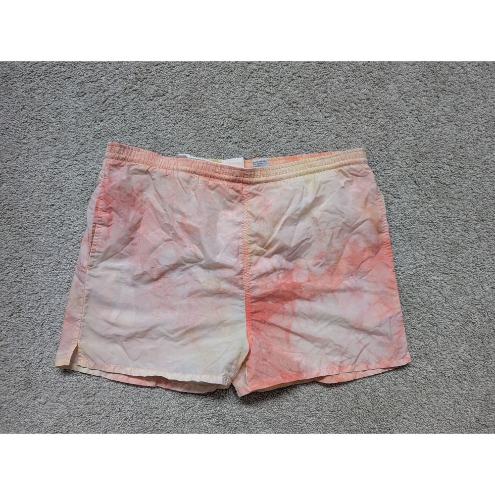 Vintage Swim Trunks Surf & Co Pastel Tie Dye Men's M 80s 90s Neon Beach Shorts